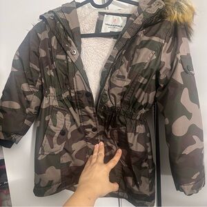 Urban Republic Kids Green Camouflage Puffer Jacket